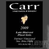 凱爾特納園晚收灰皮諾甜白葡萄酒(Carr Vineyards & Winery Turner Vineyards Late Harvest Pinot Gris, Sta. Rita Hills, USA)