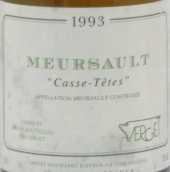 維爾戈酒莊卡斯德（默爾索村）白葡萄酒(Verget Casse-Tetes, Meursault, France)
