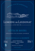 勒莫瓦納樂都那酒堡紅葡萄酒(Lemoine Leudonat, Cote de Bourg, France)