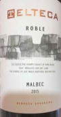 特爾特卡馬爾貝克紅葡萄酒(Telteca Roble Malbec, Mendoza, Argentina)