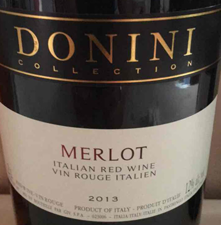 donini collection merlot veneto,italy