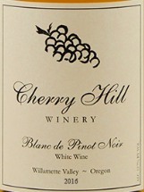 Cherry Hill Winery Blanc de Pinot Noir Willamette Valley USA