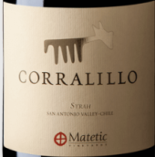 瑪德帝克科拉利約西拉干紅葡萄酒(Matetic Corralillo Syrah, San Antonio Valley, Chile)