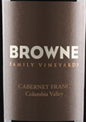 布朗家族品麗珠干紅葡萄酒(Browne Family Vineyards Cabernet Franc, Columbia Valley, USA)