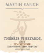 馬丁泰雷茲園黑皮諾干紅葡萄酒(Martin Ranch Winery Therese Vineyards Pinot Noir, Amador County, USA)