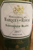 瑞格爾侯爵酒莊長相思白葡萄酒(Marques de Riscal Sauvignon Blanc, Rueda, Spain)