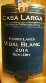 拉爾加威代爾干白葡萄酒(Casa Larga Vidal Blanc, Finger Lakes, USA)