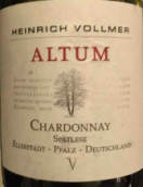 海因里希沃爾默阿特姆晚收霞多麗干白葡萄酒(Heinrich Vollmer 'Altum' Chardonnay Spatlese, Pfalz, Germany)