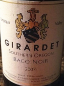 吉拉黛酒莊黑巴科干紅葡萄酒(Girardet Baco Noir, Umpqua Valley, USA)