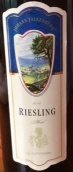 約翰法肯堡雷司令白葡萄酒(Johann Falkenburg Riesling, Rheinhessen, Germany)