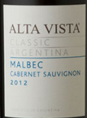 阿爾塔維斯塔經(jīng)典馬爾貝克-赤霞珠珍藏干紅葡萄酒(Alta Vista Classic Malbec-Cabernet Sauvignon, Mendoza, Argentina)