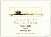 Paddy Borthwick Paper Road Pinot Gris, Hawke's Bay, New Zealand