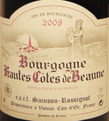 圣松-羅斯諾上伯恩丘干紅葡萄酒(Domaine Sainson-Rossignol Bourgogne Hautes Cotes de Beaune Rouge, Burgundy, France)