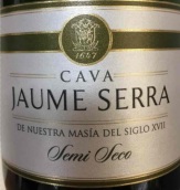 水晶金鉆半干型卡瓦起泡酒(Jaume Serra Cristalino Semi-Seco Cava, Penedes, Spain)