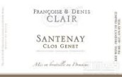 弗朗索瓦&丹尼斯·克萊爾酒莊熱內(nèi)（桑特奈村）紅葡萄酒(Domaine Francoise et Denis Clair Clos Genet, Santenay, France)