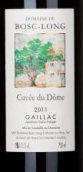 波士隆紅葡萄酒(Domaine Bosc Long du Dome rouge, Sud-Ouest, France)