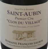 弗朗索瓦勒格羅酒莊村莊園（圣歐班一級園）干紅葡萄酒(Domaine Francois Legros Clos du Village, Saint-Aubin Premier Cru,France)