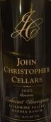 約翰·克里斯托弗酒莊美登農場珍藏赤霞珠干紅葡萄酒(John Christopher Cellars Reserve Madden Ranch Cabernet Sauvignon, Livermore Valley, USA)