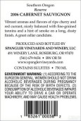 Spangler Vineyards Estate Reserve Cabernet Sauvignon, Southern Oregon, USA