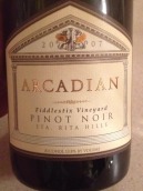 田園酒莊菲德斯蒂克園黑皮諾干紅葡萄酒(Arcadian Winery Fiddlestix Vineyard Pinot Noir, Lompoc, USA)