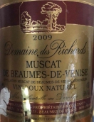 理查茲酒莊博姆-德沃尼斯麝香甜白葡萄酒(Domaine des Richards Muscat de Beaumes-de-Venise, Vindoux, France)