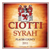 喬迪西拉干紅葡萄酒(Ciotti Cellars Syrah, Sierra Foothills, USA)