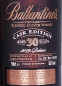 百齡壇桶陳版30年蘇格蘭調(diào)和威士忌(Ballantine's Cask Edition 30 Year Old Blended Scotch Whisky, Scotland)