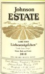 約翰遜酒莊愛(ài)之露半甜型白葡萄酒(Johnson Estate Liebestropfchen, Westfeild, USA)