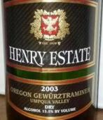 亨利酒莊瓊瑤漿干白葡萄酒(Henry Estate Winery Gewurztraminer, Umpqua Valley, USA)