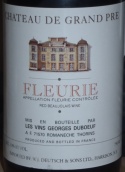 杜寶夫酒莊格朗普雷莊園紅葡萄酒(Georges Duboeuf Chateau de Grand Pre, Fleurie, France)