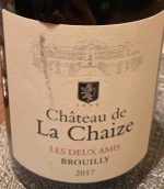 捷斯堡酒庄布鲁伊两个朋友红葡萄酒(Chateau de la Chaize Brouilly Les Deux Amis, Beaujolais, France)