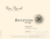 本齊格梅洛桃紅葡萄酒(Benziger Family Winery Ranch Merlot Rose, Sonoma Valley, USA)