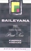 百利亞納火峰園黑皮諾干紅葡萄酒(Baileyana Firepeak Vineyard Pinot Noir, Edna Valley, USA)