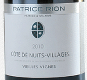 里翁夜丘老藤紅葡萄酒(Domaine Patrice et Michele Rion Cote de Nuits-Villages Vieilles Vignes, Cote de Nuits, France)