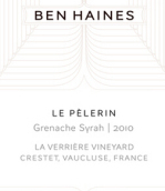 本海因斯酒莊朝圣者歌海娜西拉混釀干紅葡萄酒(Ben Haines Wine Le Pelerin Grenache-Syrah, Yarra Valley, Australia)