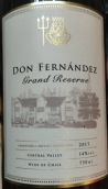 唐費(fèi)南德酒莊特級(jí)珍藏紅葡萄酒(Don Fernandez Grand Reserve, Central Valley, Chille)