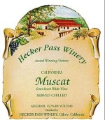 赫克帕斯麝香甜白葡萄酒(Hecker Pass Muscat, California, USA)