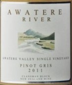 阿瓦蒂河單一園灰皮諾干白葡萄酒(Awatere River Single Vineyard Pinot Gris, Marlborough, New Zealand)