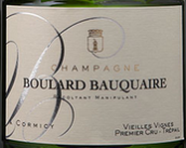 布拉爾·博蓋老藤香檳（一級園）(Champagne Boulard-Bauquaire Vieilles Vignes Premier Cru, Champagne, France)