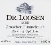 露森格拉齊仙境園雷司令遲摘白葡萄酒(Dr. Loosen Graacher Himmelreich Riesling Spatlese, Mosel, Germany)