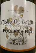 普莱父子神圣传统迪镇克莱雷起泡酒(Poulet & Fils Divine Tradition Clairette de Die, Rhone, France)