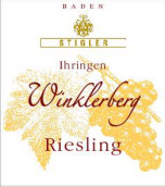 施蒂格勒依瑞恩溫克樂堡雷司令遲摘干白葡萄酒(Weingut Stigler Ihringen Winklerberg Riesling Spatlese trocken, Baden, Germany)