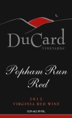 杜卡德酒莊奔跑的勃漢姆混釀干紅葡萄酒(Ducard Vineyards Popham Run Red Blend, Virginia, USA)