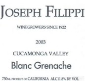 約瑟夫·菲力比酒莊白歌海娜桃紅葡萄酒(Joseph Filippi Winery & Vineyards White Grenache, Cucamonga Valley, USA)