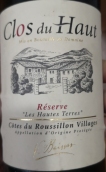 多納白薩斯酒莊上高地珍藏紅葡萄酒(Chateau Dona Baissas Clos du Haut Reserve Les Hautes Terres, Cotes du Roussillon Villages, France)