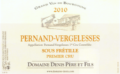 丹尼斯父子酒莊飛笛（佩爾南-韋熱萊斯一級園）白葡萄酒(Domaine Denis Pere et Fils Sous Fretilles, Pernand-Vergelesses Premier Cru, France)