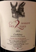 雙驢酒莊豐塔尼勒斯干紅葡萄酒(Domaine des 2 Anes Fontanilles, Corbires, France)