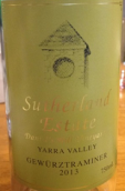 薩瑟蘭瓊瑤漿白葡萄酒(Sutherland Estate Gewurztraminer, Yarra Valley, Australia)