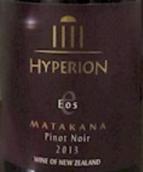 海波龍酒莊黎明女神黑皮諾紅葡萄酒(Hyperion Wines Eos Pinot Noir, Matakana, New Zealand)