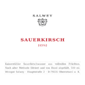 薩爾維酒莊經(jīng)典酸櫻桃白蘭地(Weingut Salwey Sauerkirsch Klassisches Sauerkirschwasser, Baden, Germany)